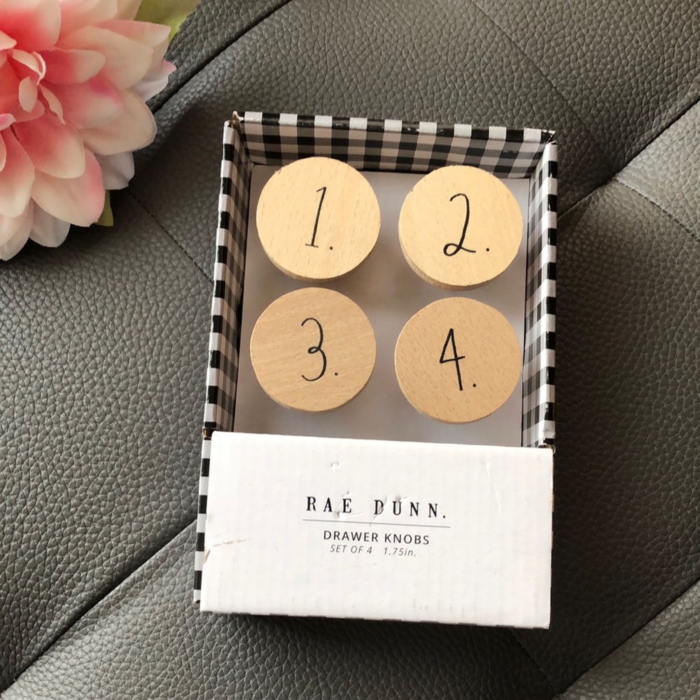 Rae Dunn drawer knobs set of 4